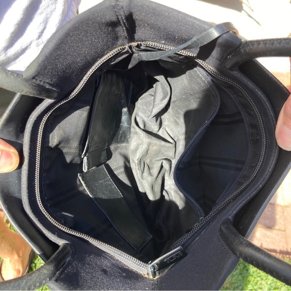 Tumi Purse Tote Leather/Nylon Vintage Zip - Picture 6 of 9